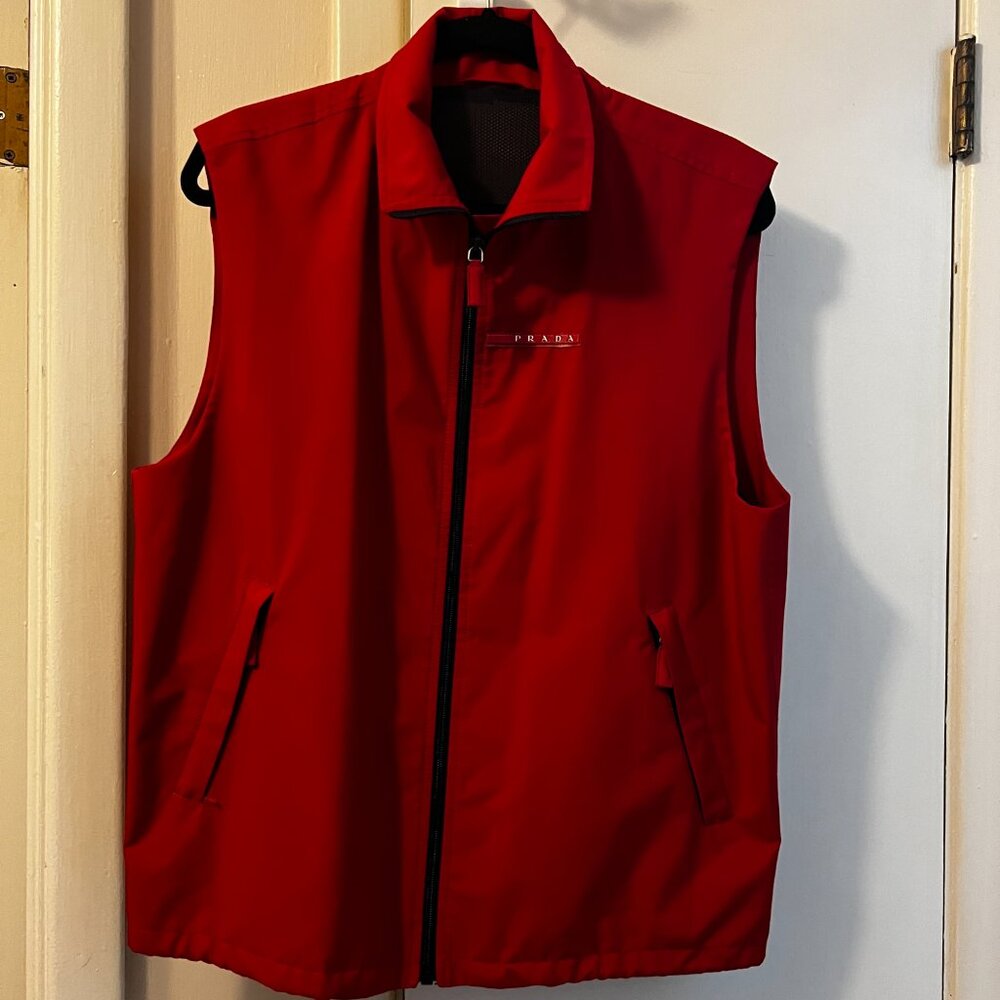 Prada Vest Windbreaker-Red